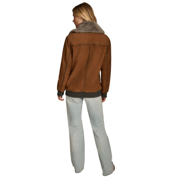 Brown Jacket With Fur Collar - Image 2