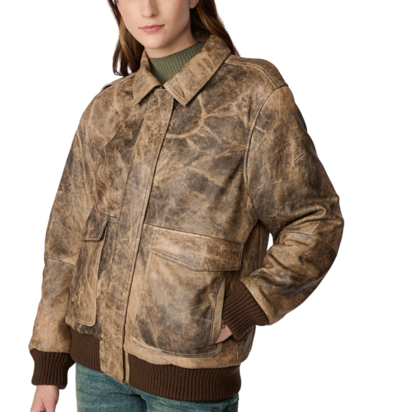 Quilted Lining Leather Jacket - Image 4