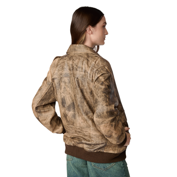 Quilted Lining Leather Jacket - Image 2