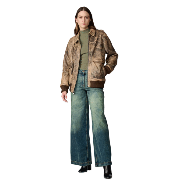 Quilted Lining Leather Jacket - Image 3